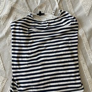 Navy White Topshop Nursing Tank